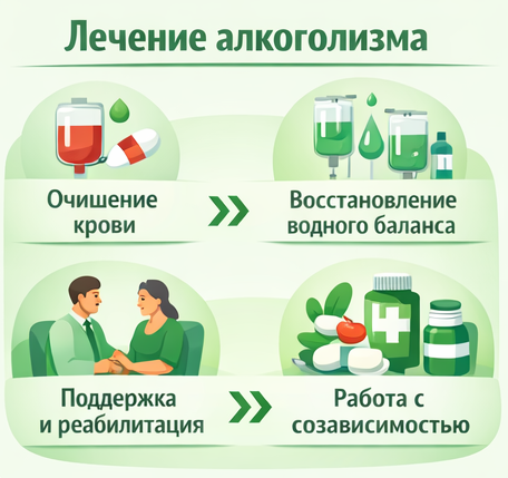 лечение алкоголизма в Кабардинке этапы